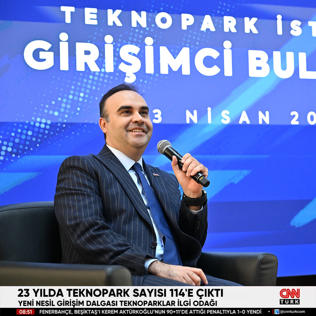 T.C. Cumhurbaşkanlığı Sanayi ve Teknoloji Bakanımız Sayın Mehmet Fatih Kacır’ın Teknopark İstanbul Ziyareti CNN Türk Ekranlarında